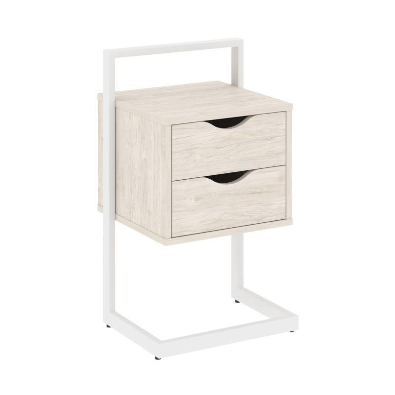 Loft Тумба приставная VR.L-PY2 Денвер Светлый/Металл Белый 450*409*792 Loft Тумба приставная VR.L-PY2 Денвер Светлый/Металл Белый 450*409*792