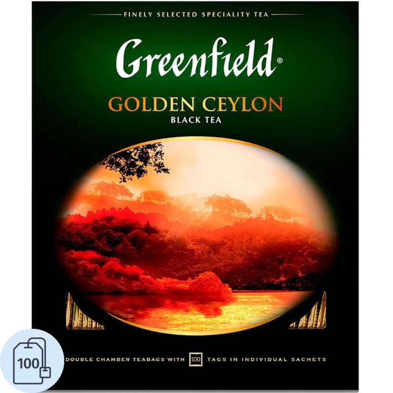 Чай Greenfield Golden Ceylon черный фольгир.100пак/уп 0581-09