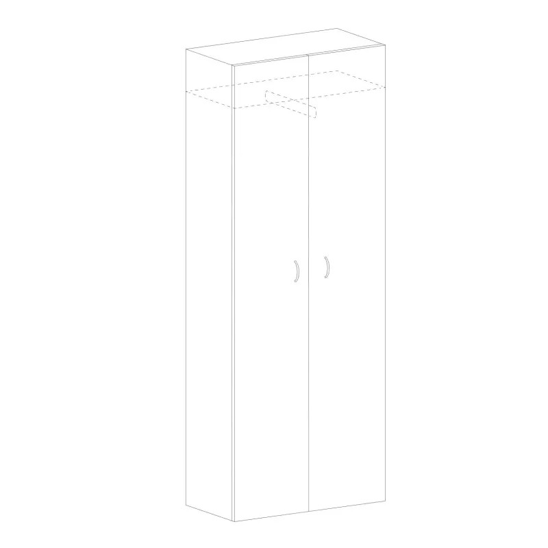 Шкаф MON_Канц для одежды офисный ШК40.15 дуб.мол