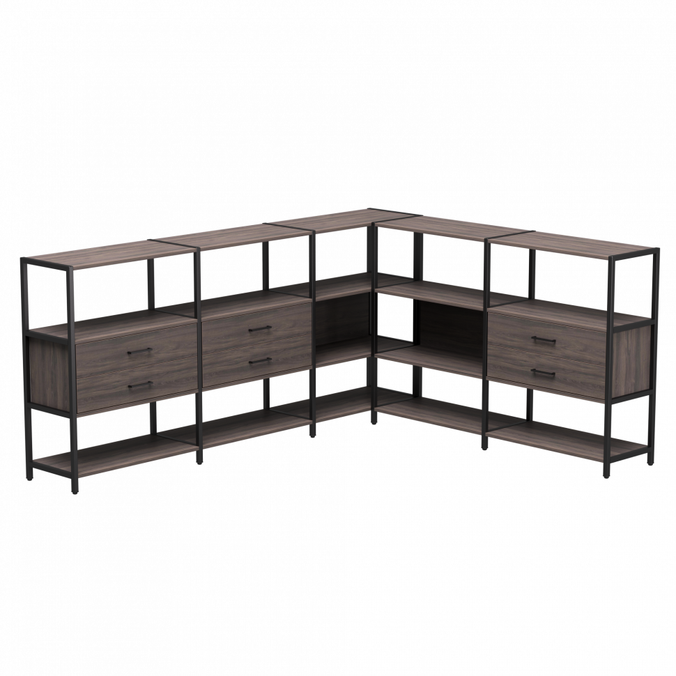 Набор стеллажных систем №15 Everprof EVO (ЭВО) 2440x2020x1120 Дуб Пасадена/Черный