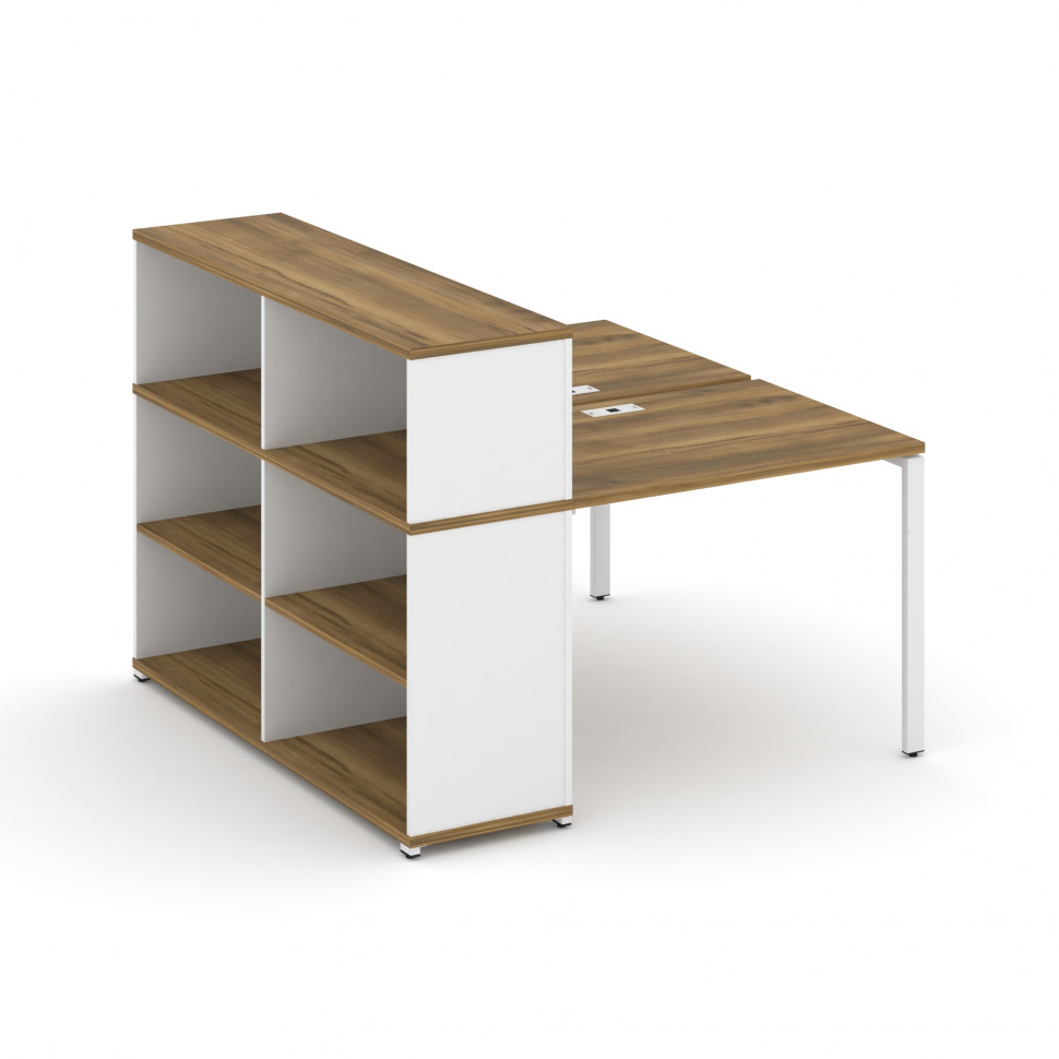 Concept Рабочая станция с опорным стеллажом с надставкой низ. CN.DRS-209 Сандал Янтарный/Белый Брилл