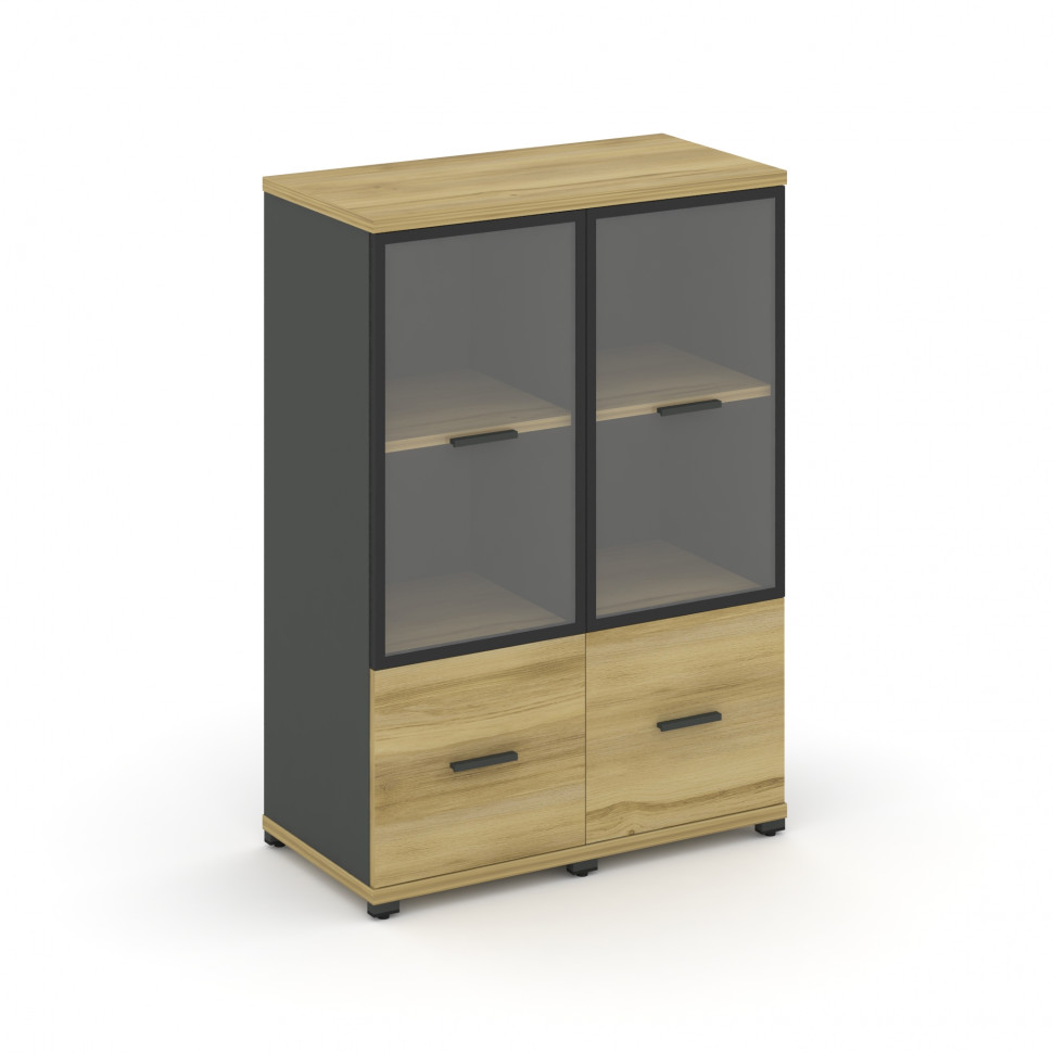 Concept Шкаф 2 узкие секции, 3 ниши CN.STU-322 RPB A Дуб Винченцо/Антрацит/Металл Антрацит/Прозрачны Concept Шкаф 2 узкие секции, 3 ниши CN.STU-322 RPB A Дуб Винченцо/Антрацит/Металл Антрацит/Прозрачны