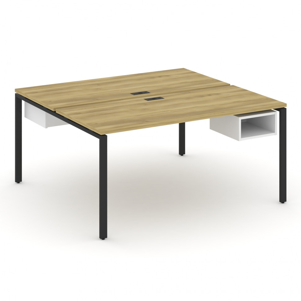 Concept Рабочая станция 2 сторонняя с подвесными тумбами на 2 места CN.DRS-104 Дуб Винченцо/Белый Бр