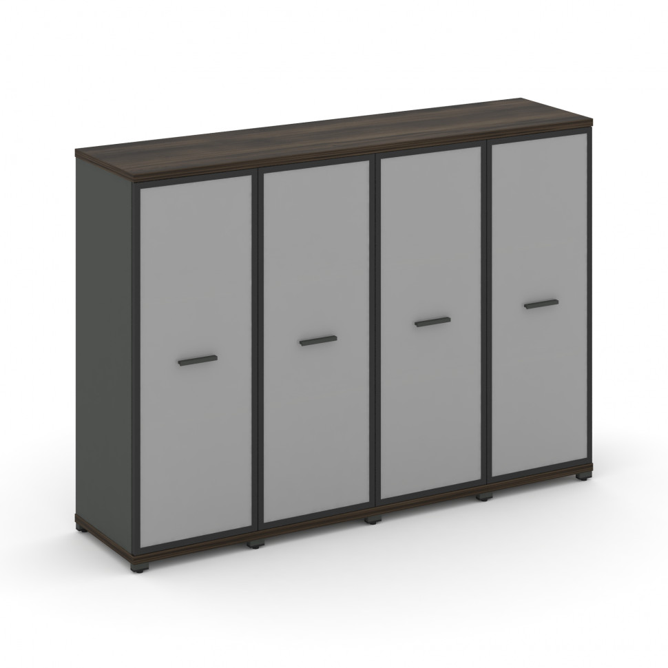 Concept Шкаф 4 узкие секции, 3 ниши CN.STU-346 RMB A Дуб Мали/Антрацит/Металл Антрацит/Сатин 1668*42