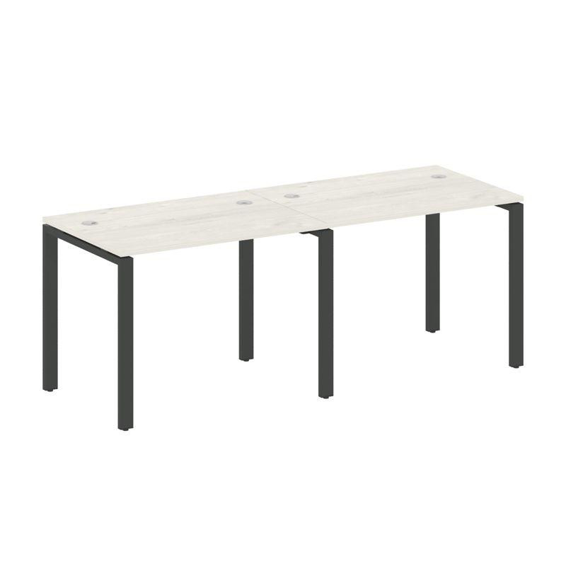 Metal System Рабочая станция на 2 места на П-образном м/к БП.СМ-2.1 Дуб Наварра/Металл Антрацит 2000