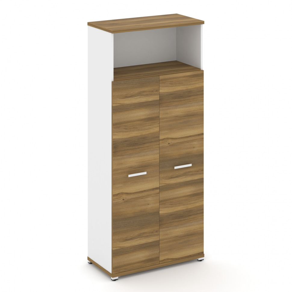 Concept Шкаф 1 широкая секция, 5 ниш CN.STS-516 W Сандал Янтарный/Белый Бриллиант/Металл Белый 836*4