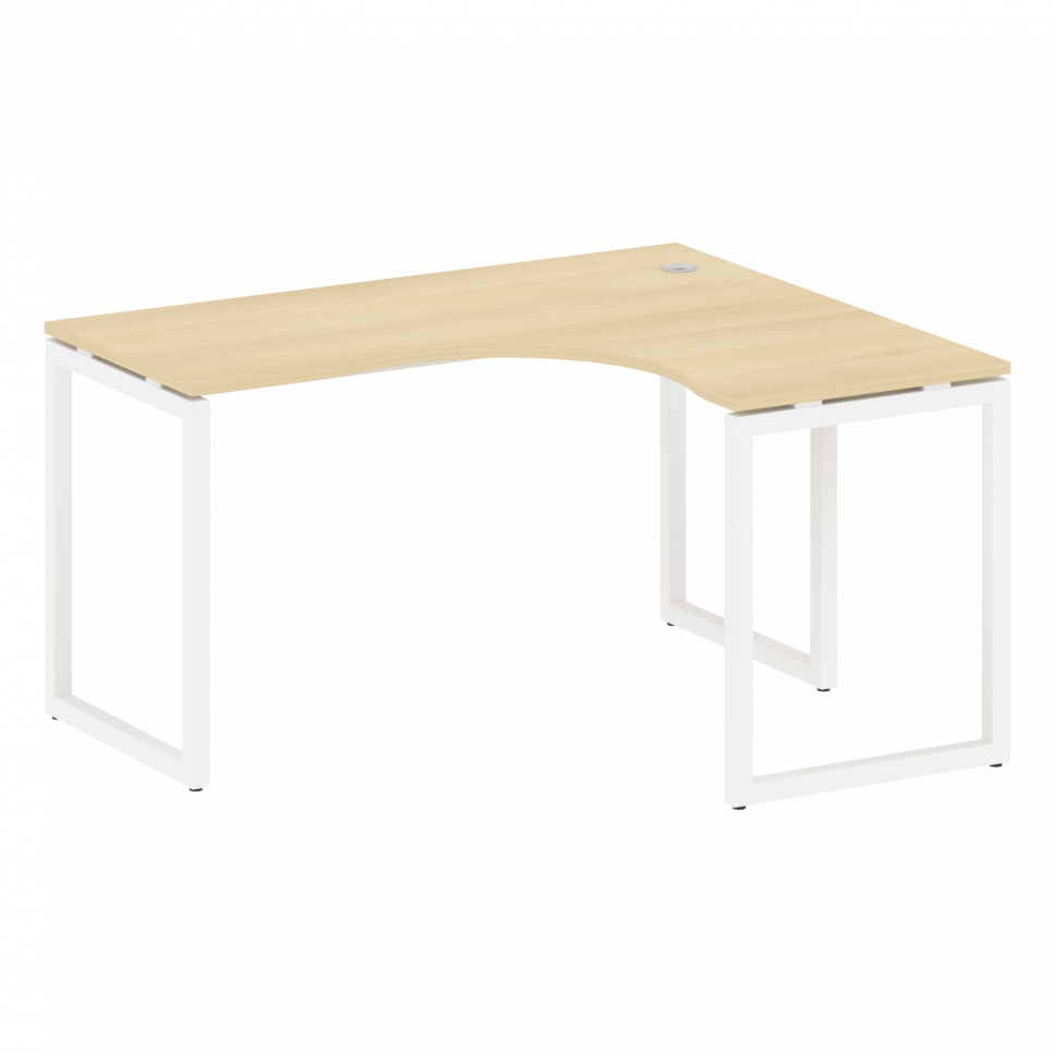 Metal System Quattro Стол криволинейный правый на О-образном м/к 40БО.СА-3 (R) Акация Лорка/Металл Б