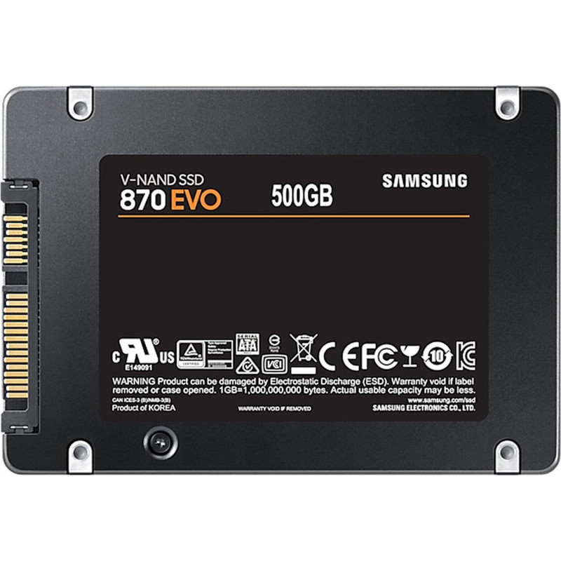 SSD накопитель Samsung 870 EVO 2.5 SATA III 500Gb MZ-77E500BW