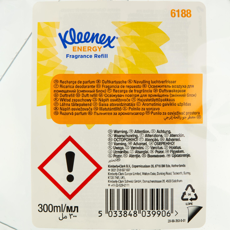 Картридж сменный Освеж. воздуха д/дисп КК Kleenex Энергия,6 шт/уп 6182/6188