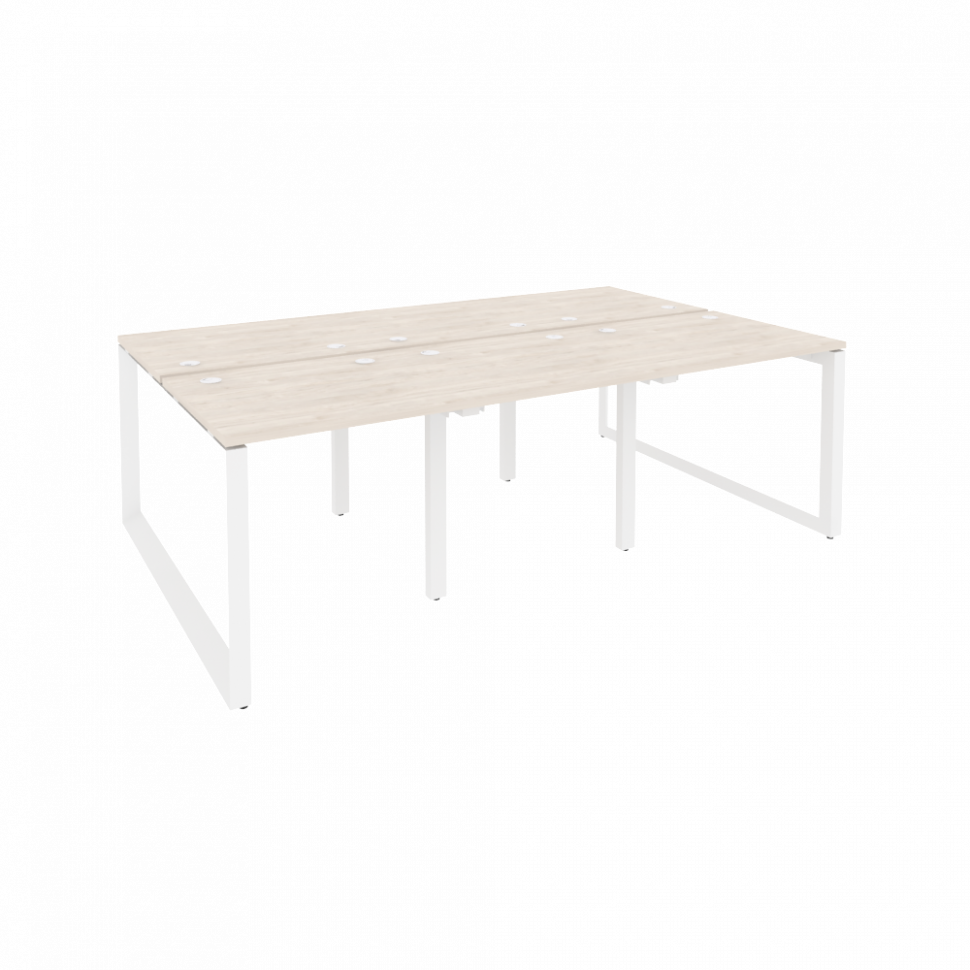 Onix Рабочая станция на О-образном м/к O.MO-D.RS-6.0.7 Денвер Светлый/Металл Белый 2340*1475*750