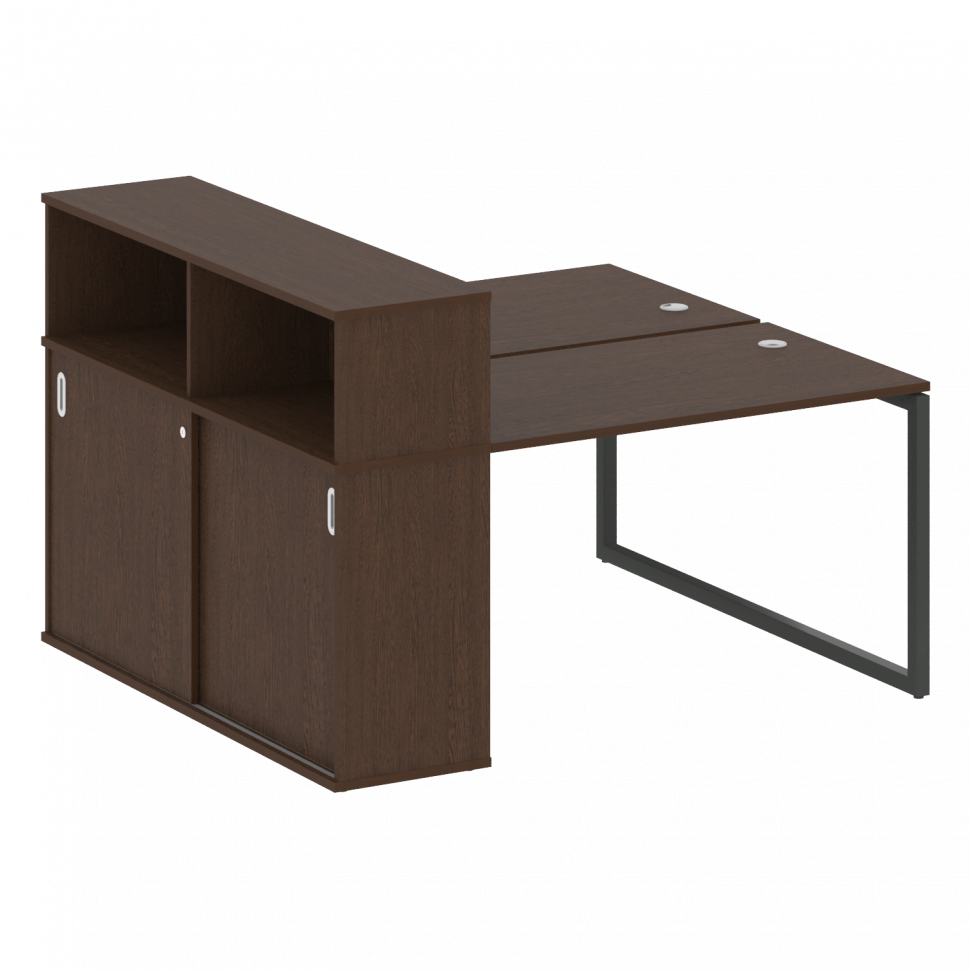 Metal System Quattro Рабочая станция с шкафом-купе на О-образном м/к 40БО.РС-СШК-2.2 Т Венге Цаво/Ме Metal System Quattro Рабочая станция с шкафом-купе на О-образном м/к 40БО.РС-СШК-2.2 Т Венге Цаво/Ме