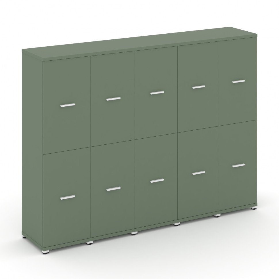 Concept Шкаф 5 узких секций, 4 ниши CN.STU-452 W Кобо/Металл Белый 2084*420*1554