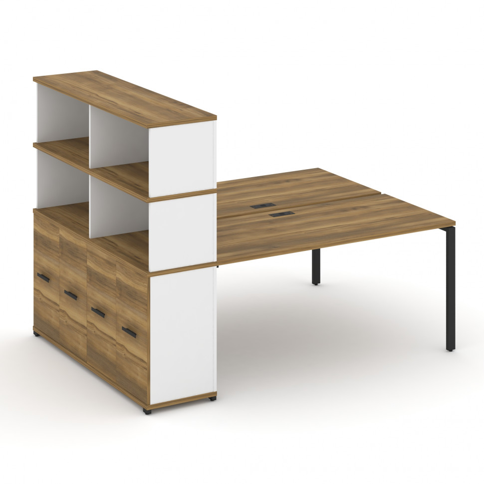 Concept Рабочая станция с опорным распаш. шкафом с надставкой выс. CN.DRS-232 B Сандал Янтарный/Белы Concept Рабочая станция с опорным распаш. шкафом с надставкой выс. CN.DRS-232 B Сандал Янтарный/Белы