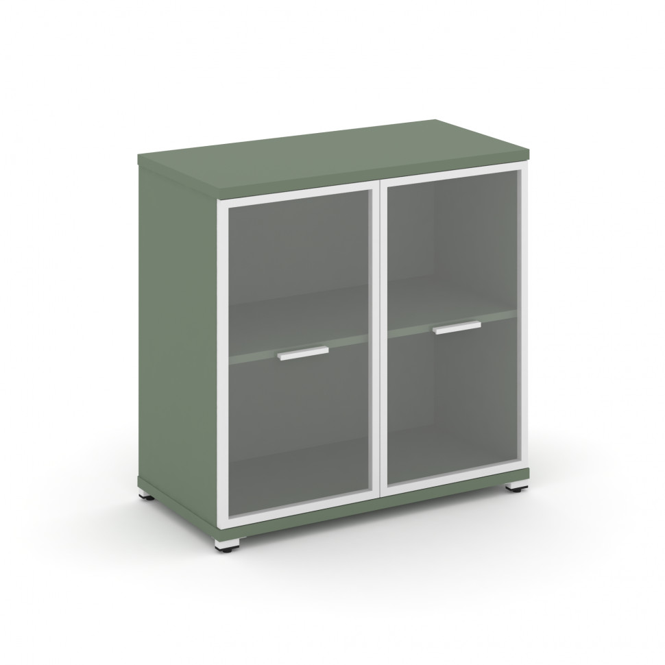 Concept Шкаф 1 широкая секция, 2 ниши CN.STS-213 RPW W Кобо/Металл Белый/Прозрачный 836*420*818