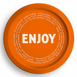 Тарелка одноразовая диаметр 230 мм, 50 шт., бумажная с ПЭ покрытием "Enjoy new", СКАНДИПАКК, -0552