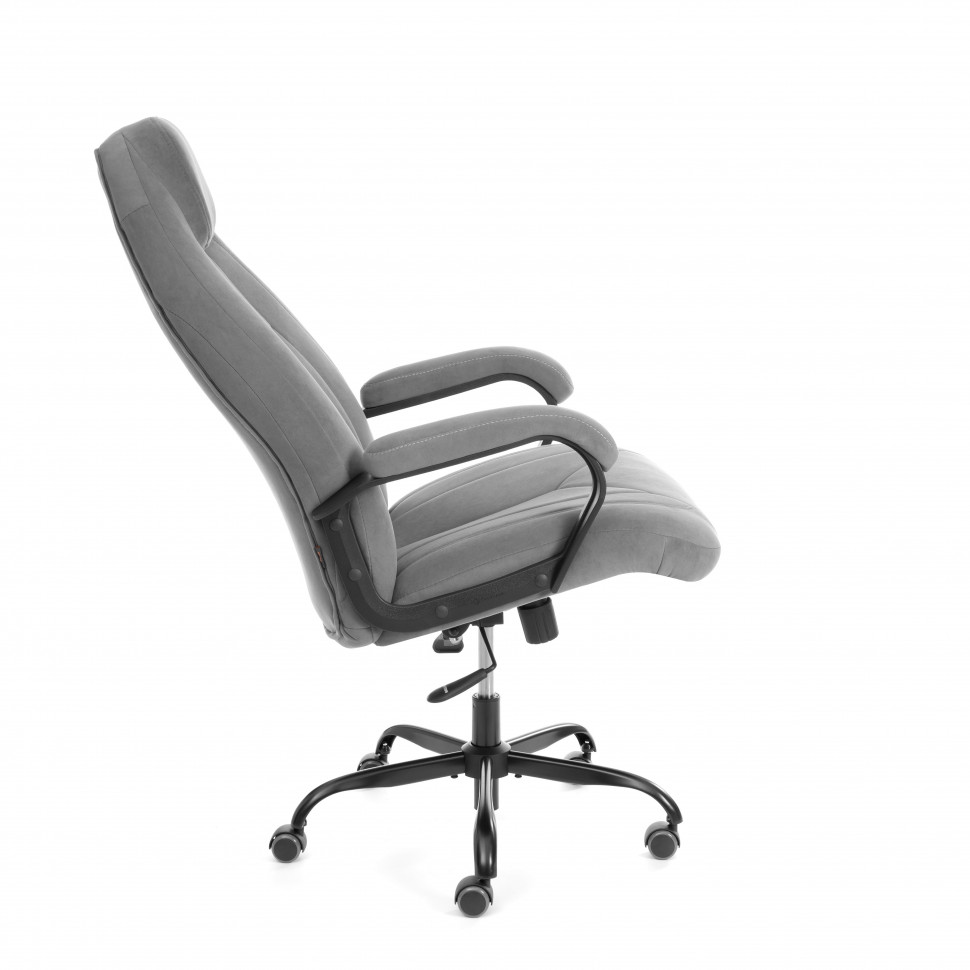 Кресло Boss Metalbl/Босс Металбл (22) велюр, серый, 29