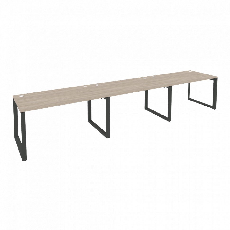 Onix Рабочая станция на О-образном м/к O.MO-RS-3.3.8 Дуб Аттик/Металл Антрацит 4140*800*750