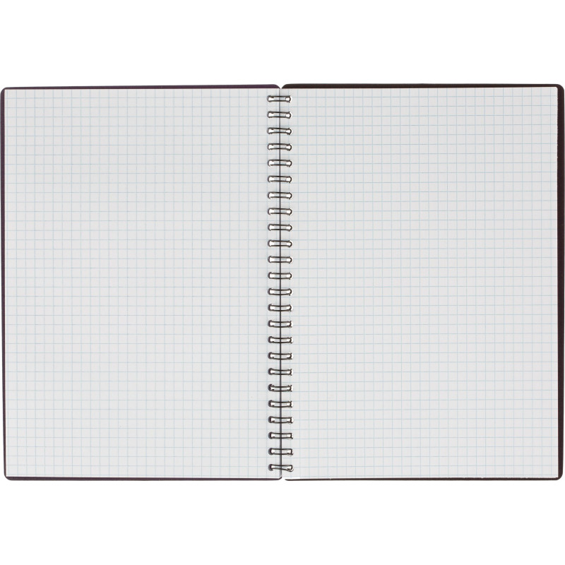 Бизнес-тетрадь Комус А5 60л, кл., обл.пластик, спираль, фиолет.Classic