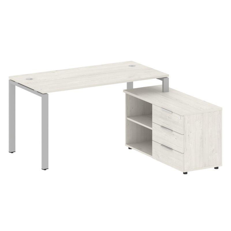 Metal System Рабочая станция с тумбой на П-образном м/к БП.РС-СТС-2.3 (R) Дуб Наварра/Металл Серый 1 Metal System Рабочая станция с тумбой на П-образном м/к БП.РС-СТС-2.3 (R) Дуб Наварра/Металл Серый 1