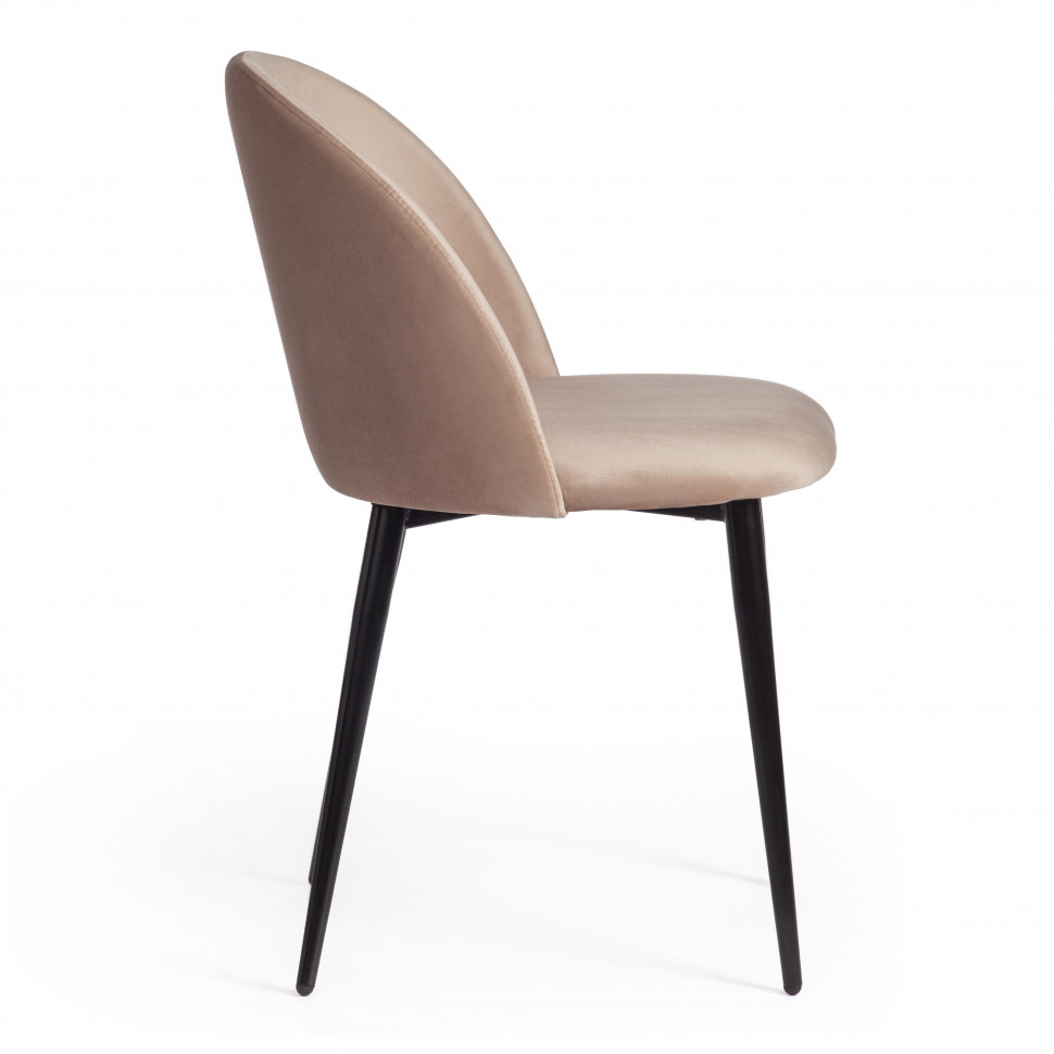 Стул MONRO (mod. 710) / 2 шт. в упаковке ткань/металл, 56х51х80 см, высота до сиденья 47 см, бежевый barkhat 5/черный