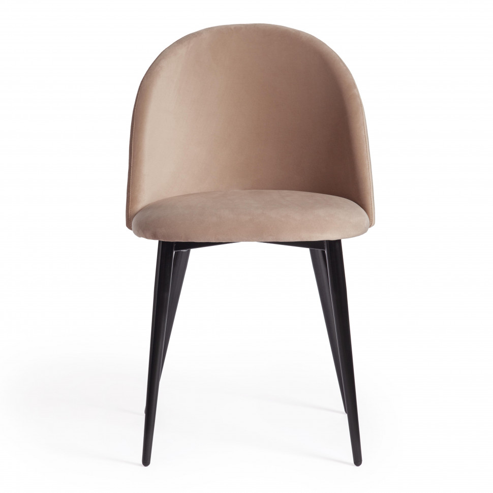 Стул MONRO (mod. 710) / 2 шт. в упаковке ткань/металл, 56х51х80 см, высота до сиденья 47 см, бежевый barkhat 5/черный