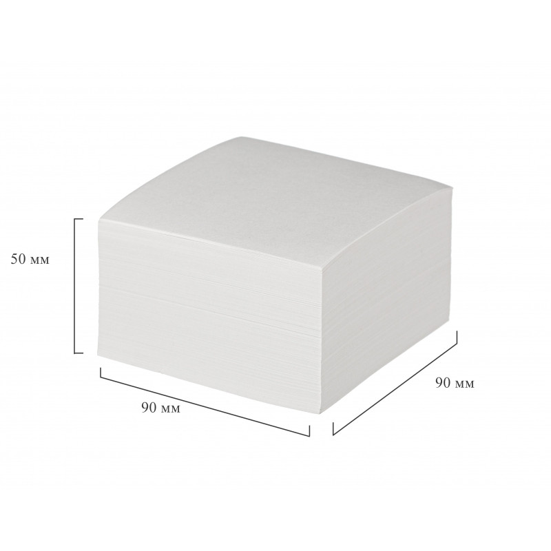 Блок для записей Attache Economy запасной 9х9х5 белый 65 г