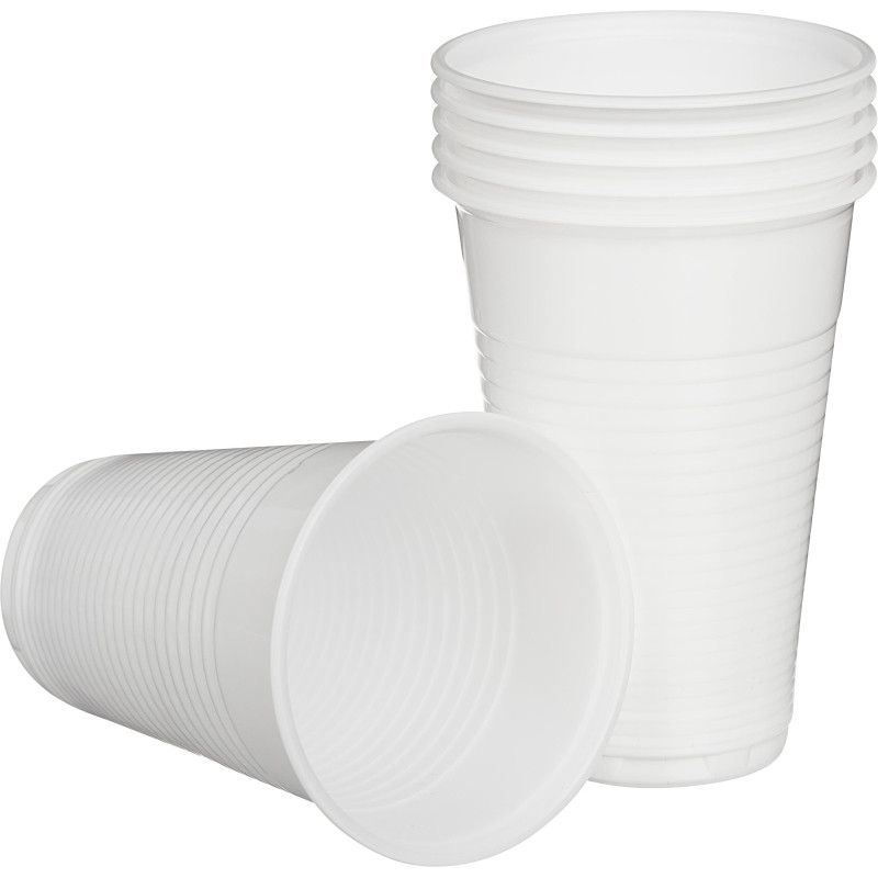 Стакан одноразовый 200мл белый, для хол/гор.,бюджет, КОМУС ПП 3000шт/кор