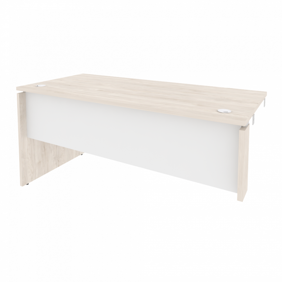 Onix Стол-приставка левый к опорным элементам O.SPR-4.7 (L) Денвер Светлый/Белый Бриллиант 1580*720*