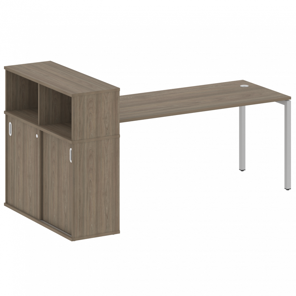 Metal System Quattro Стол письменный с шкафом-купе на П-образном м/к 40БП.РС-СШК-3.5 Т Вяз Благородн Metal System Quattro Стол письменный с шкафом-купе на П-образном м/к 40БП.РС-СШК-3.5 Т Вяз Благородн