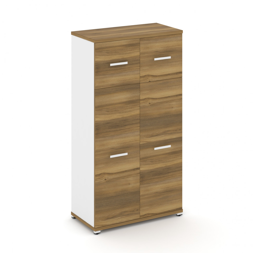 Concept Шкаф 1 широкая секция, 4 ниши CN.STS-414 W Сандал Янтарный/Белый Бриллиант/Металл Белый 836*