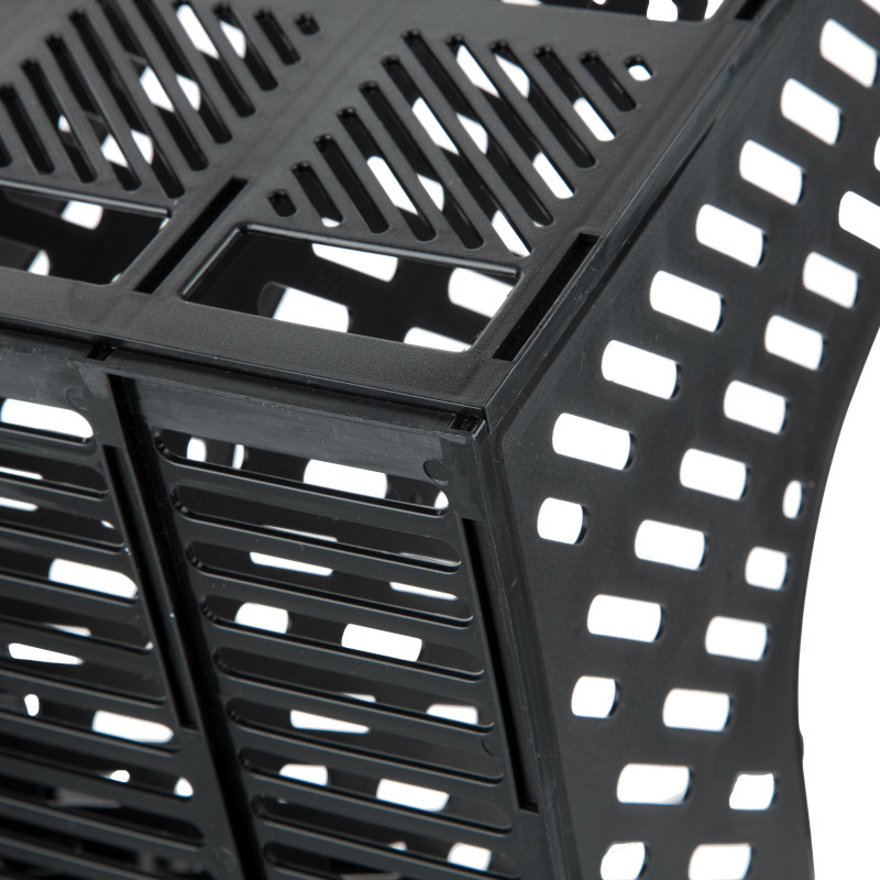 Лоток вертикальный Attache 4отделения сборный черный