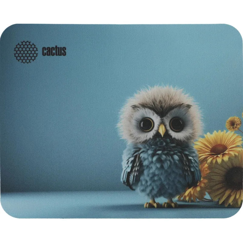 Коврик для мыши Cactus Owl blueрисунок 220x180x2мм CS-MP-P07XS/CS-MPC-P07XS