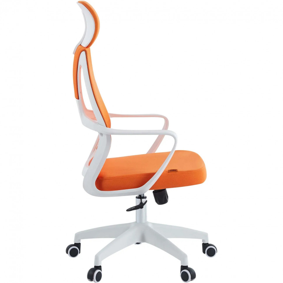 Кресло VT_Chairman CH636 белый пластик, оранжевый