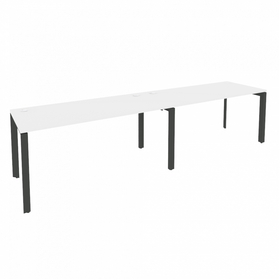 Onix Рабочая станция на П-образном м/к O.MP-RS-2.4.7 Белый Бриллиант/Металл Антрацит 3160*720*750