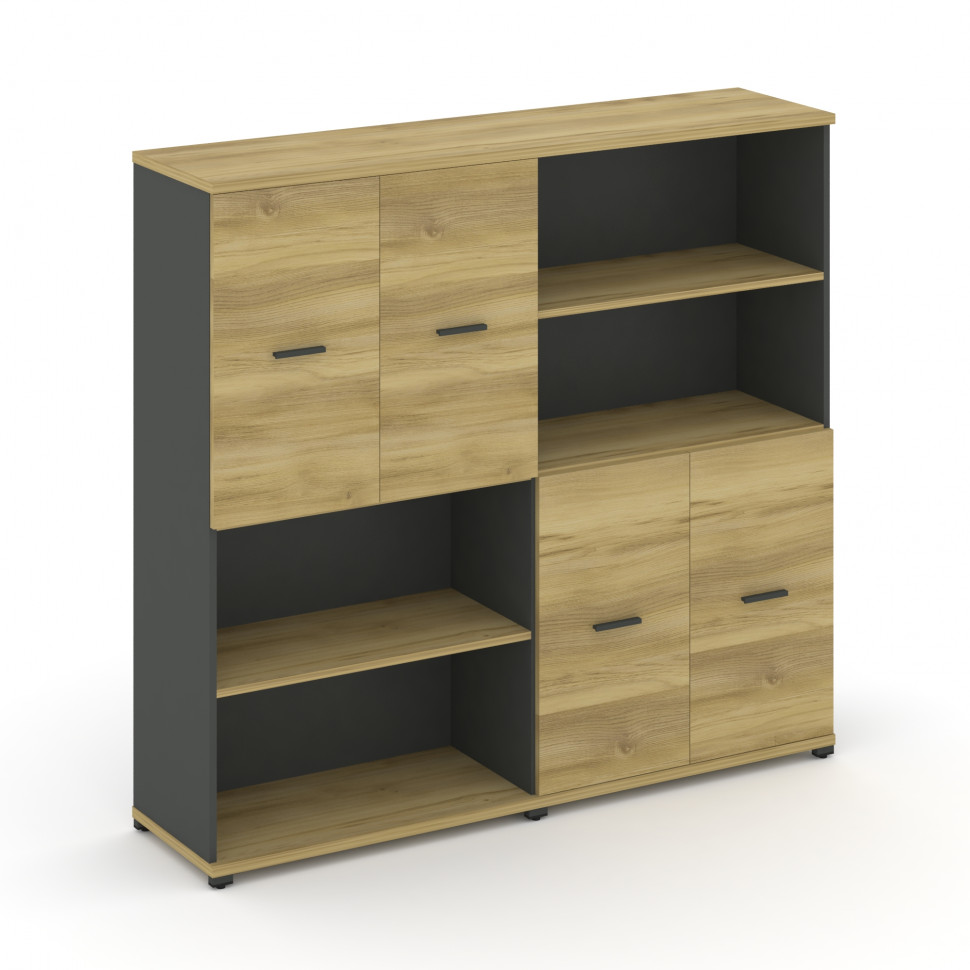 Concept Набор №421.S CN.STSN-421 A Дуб Винченцо/Антрацит/Металл Антрацит 1668*420*1554 Concept Набор №421.S CN.STSN-421 A Дуб Винченцо/Антрацит/Металл Антрацит 1668*420*1554