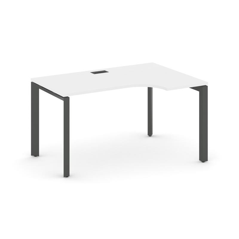 Style Project Стол рабочий эргономичный SN-59P.SPA-001(R) Белый/Металл Антрацит/Черный Заглушка 1380