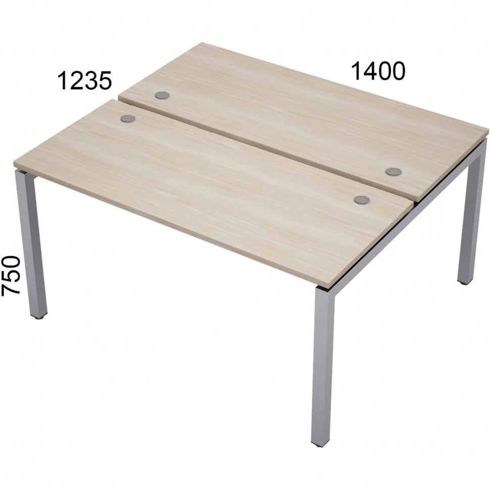 Стол Avance пристав.2р.мест. 6МБ.5269 1400х1235х750 шамони свет./алюм. мат