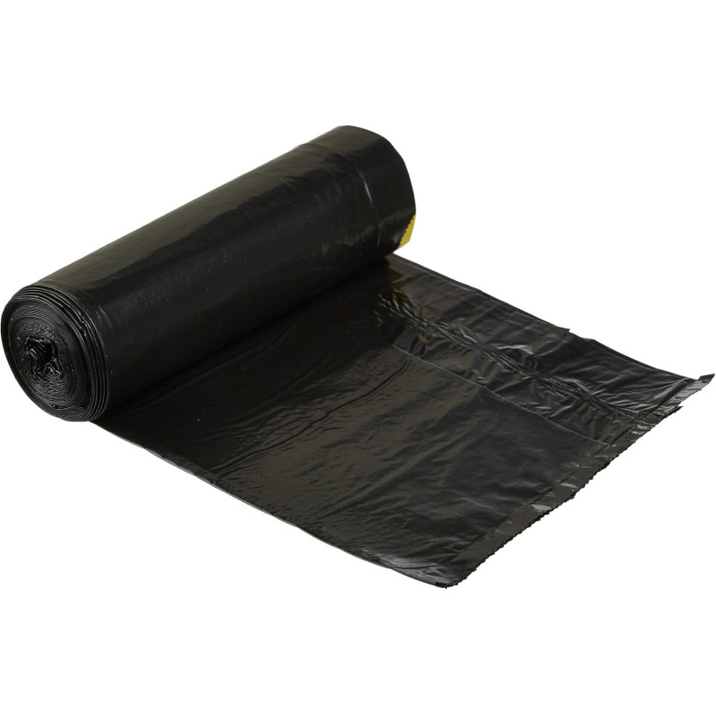 Мешки для мусора ПВД 60л 25мкм 10шт/рул черн 60х68см, Стандарт, с завязк