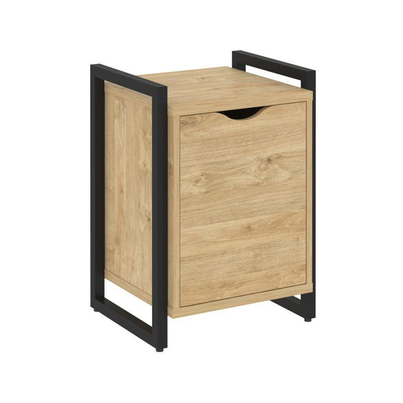 Loft Тумба на регулируемых опорах+фасад VR.L-T2.O Тиквуд Светлый/Металл Черный 500*460*719