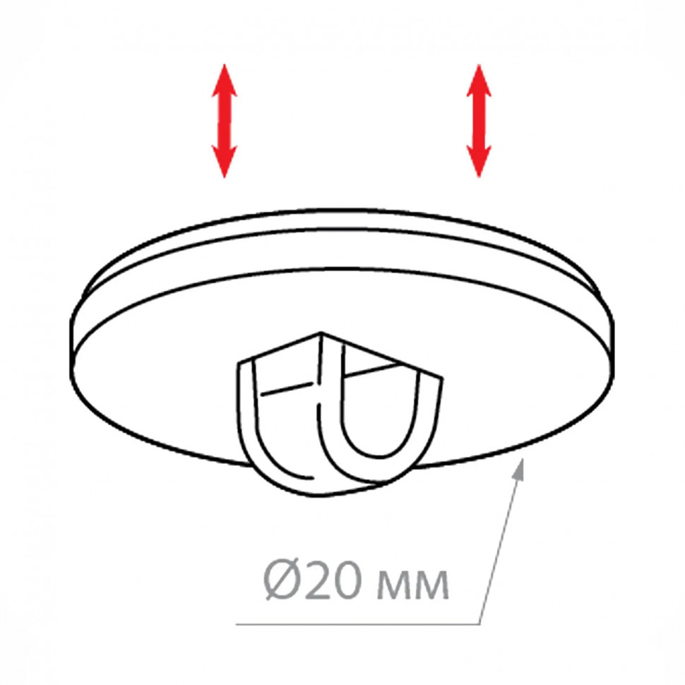 Держатель круглый потолочный на двухстороннем скотче MBR, 50шт.уп