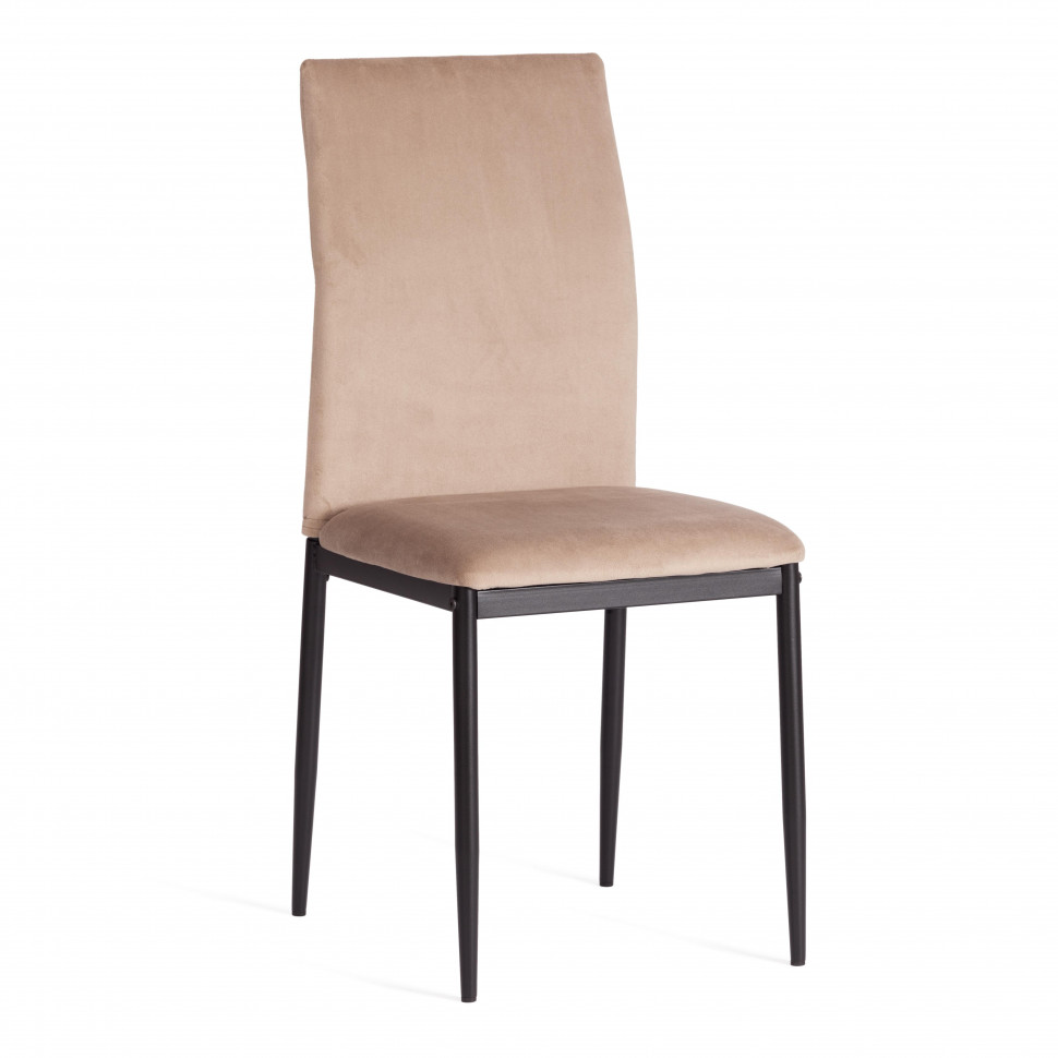 Стул CAPRI (mod. 39) металл, вельвет, 49.5 х 41 х 93,5 см, Beige (бежевый) HLR8 / черный