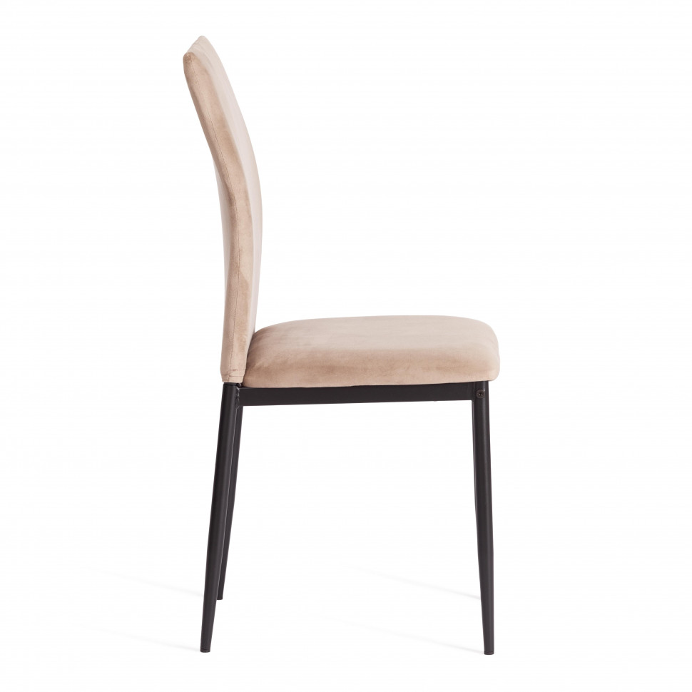 Стул CAPRI (mod. 39) металл, вельвет, 49.5 х 41 х 93,5 см, Beige (бежевый) HLR8 / черный