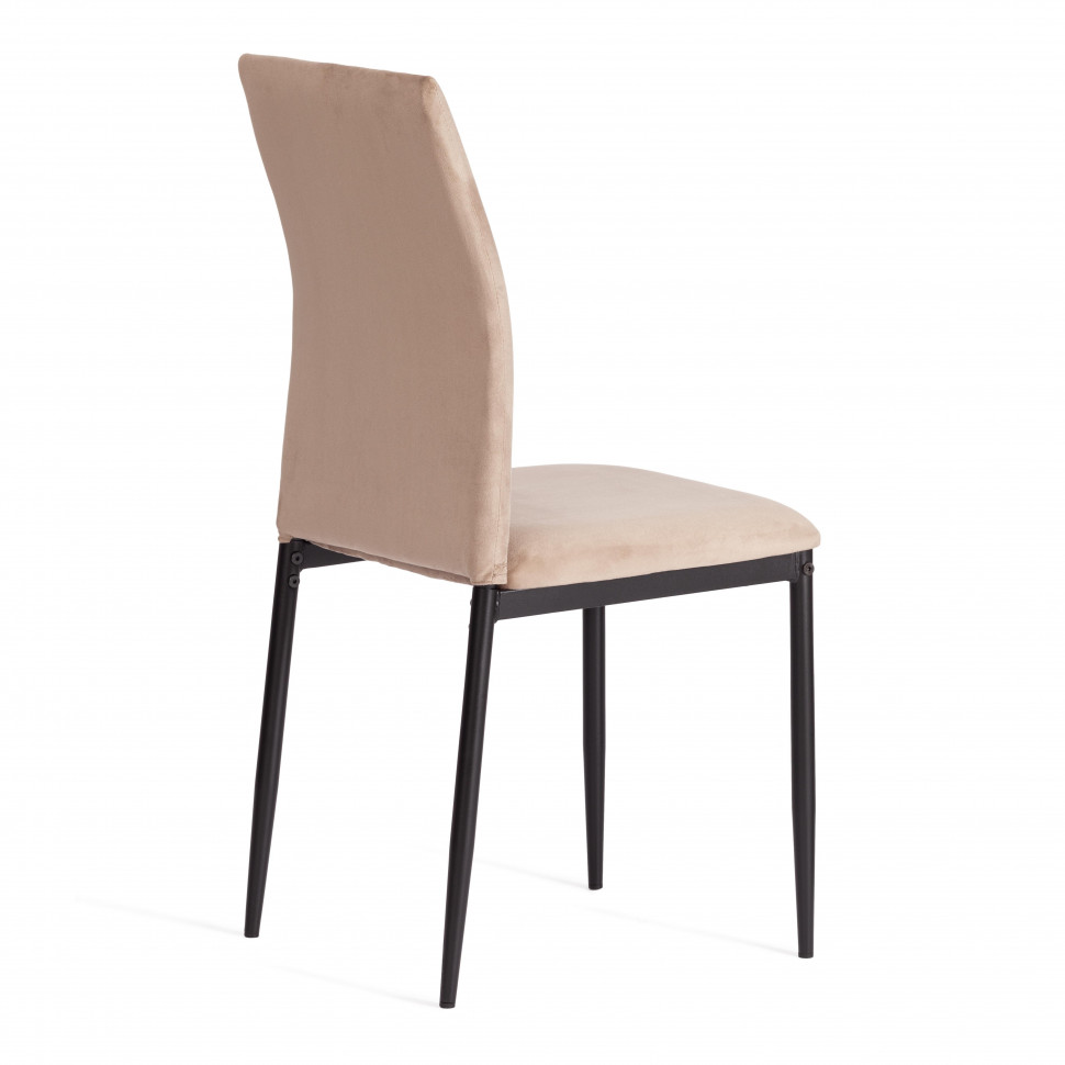 Стул CAPRI (mod. 39) металл, вельвет, 49.5 х 41 х 93,5 см, Beige (бежевый) HLR8 / черный