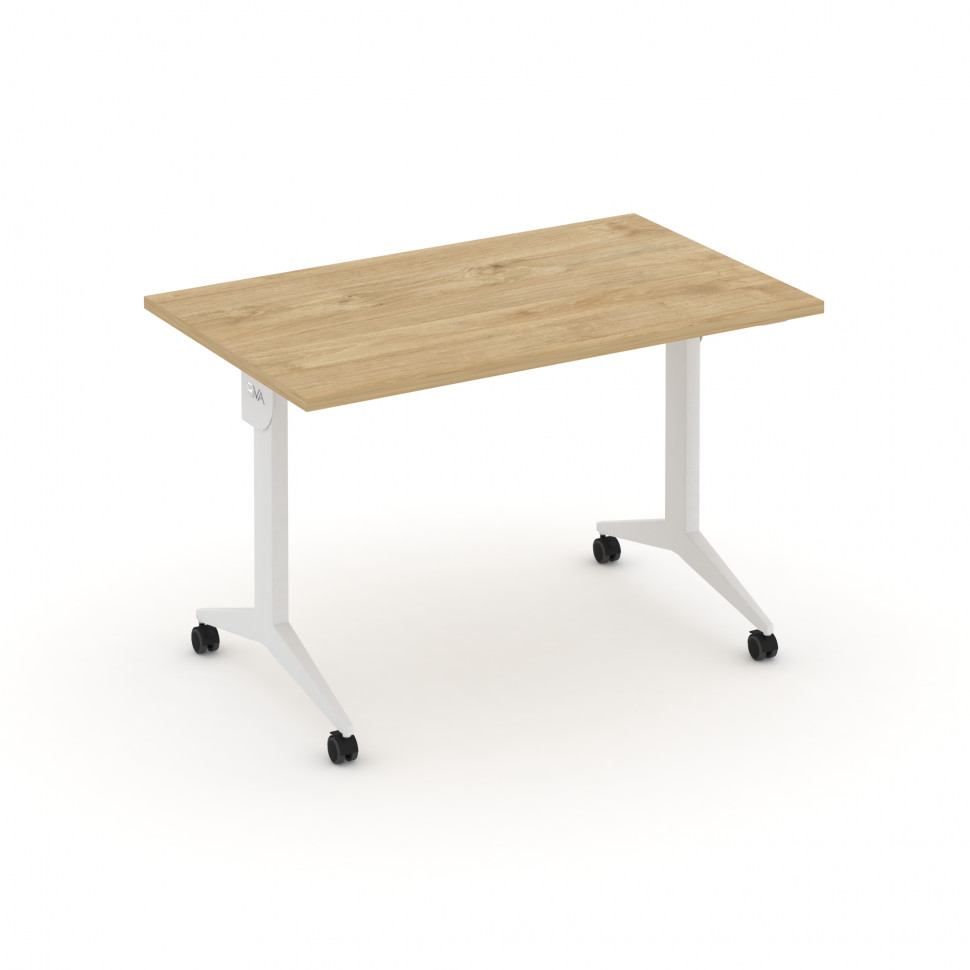 X-Pull Стол складной мобильный X.M-2.7 Тиквуд Светлый/Металл Белый 1180*720*753 X-Pull Стол складной мобильный X.M-2.7 Тиквуд Светлый/Металл Белый 1180*720*753