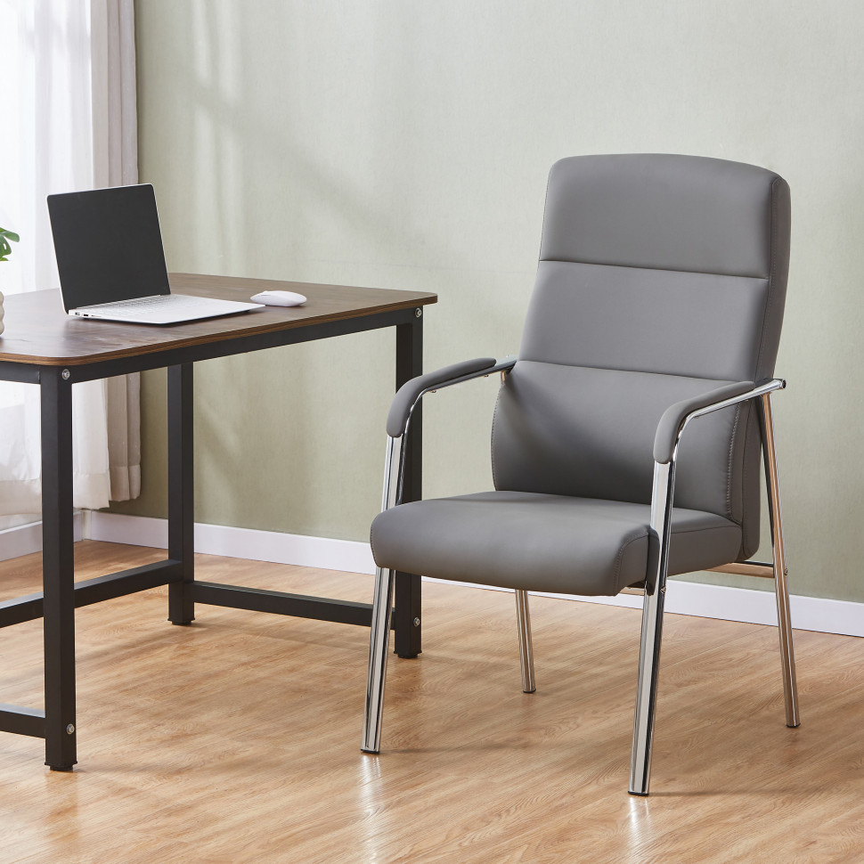 Кресло Everprof City (Сити) Экокожа Серый