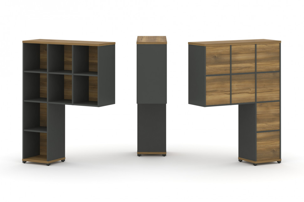 Concept Надставка высокая CN.ONV-001 Сандал Янтарный/Антрацит/Металл Антрацит 1099*350*1486