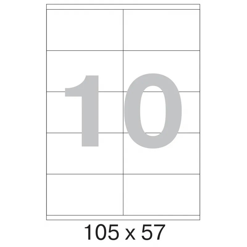 Этикетки самоклеящиеся  105х57 мм/10 шт. на листеА4  50листов