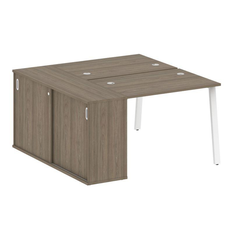 Metal System Рабочая станция с шкафом-купе на А-образном м/к БА.РС-СШК-1.1 Т Вяз Благородный/Металл