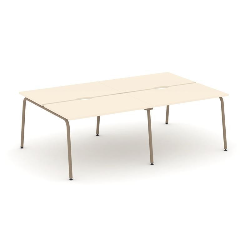 Estetica Рабочая станция 4 места ES.D.RS-4.2-VK Сатин/Металл Латте 2360*1500*750 Estetica Рабочая станция 4 места ES.D.RS-4.2-VK Сатин/Металл Латте 2360*1500*750