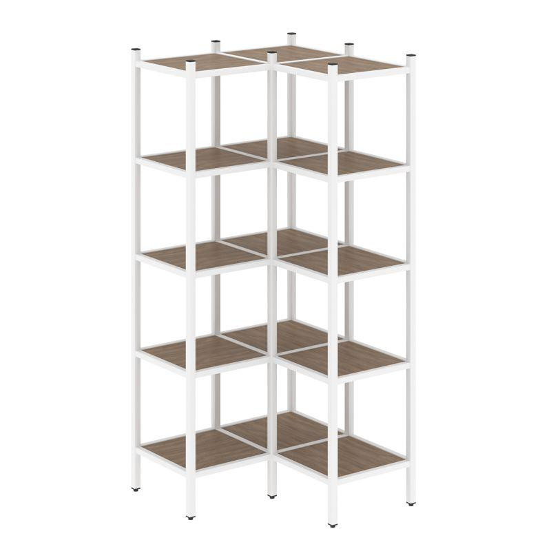 Loft Угловой внутренний стеллаж VR.L-32 Дуб Аризона/Металл Белый 862*862*1869